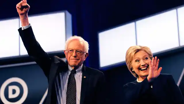 Democratic presidential candidates Bernie Sanders and Hillary Clinton 9 March 2016. (Photo: AP)