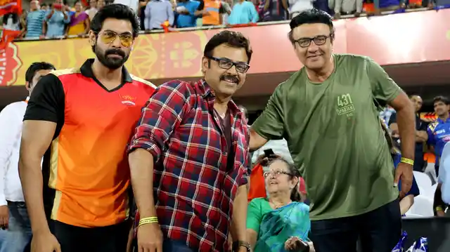 Star from the Telugu film industry, Venkatesh and bollywood actor Rana Dagupati also joined Mallik on the stands. (Photo: BCCI)