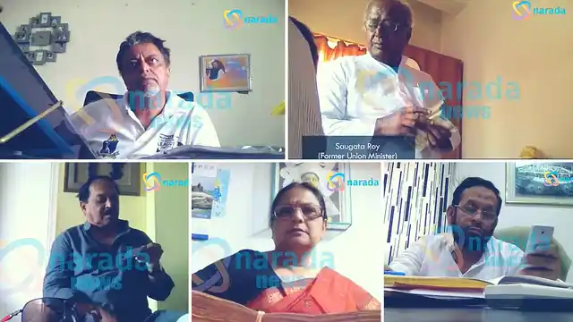 Trinamool leaders that have allegedly accepted bribes. (Photo: <i>Narada News</i>/altered by <b>The Quint)</b>