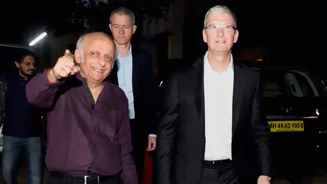 Before Khan’s party, Tim Cook visited Mehbooba Studios with Mukesh Bhatt. (Photo: PTI)