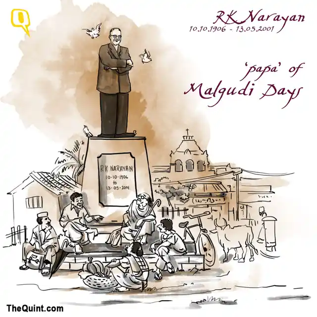 RK Narayan, the man who introduced the world to Indian writing in English. (Photo: Susnata Paul/<b>The Quint</b>)