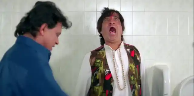 Mithun pokes Shakti Kapoor in <i>Gunda</i>