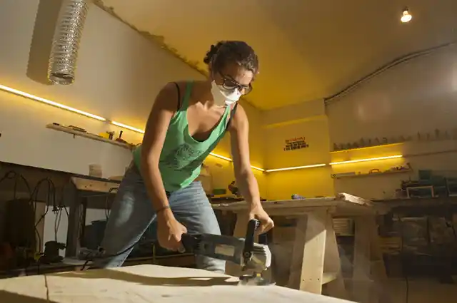 In Lebanon’s capital Beirut, a young entrepreneur crafts artisanal goods through carpentry in a shared studio space provided through a cooperative. Cooperatives serve an important role in women’s economic development, improving access to resources and women’s opportunities and strengthening economies. (Photo Courtesy: UN Women/Joe Saade)