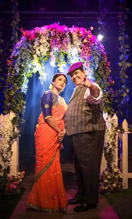 Satish Kaushik and Meghna Malik in <i>Mr</i>. <i>and</i> <i>Mrs</i>. <i>Murarilal.</i> (Photo Courtesy: Mindworkz)