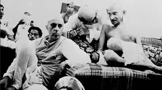 Mahatma Gandhi and Pandit Jawaharlal Nehru.