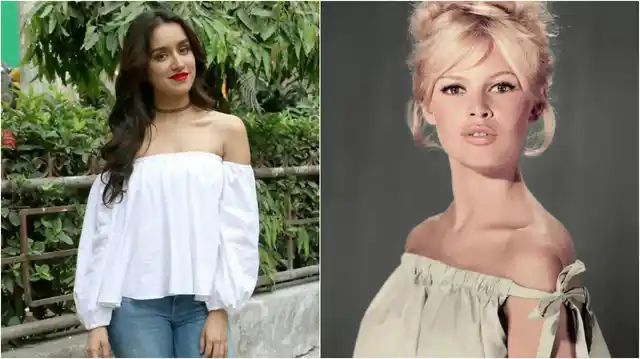 Shraddha Kapoor (left), Brigitte Bardot (Photo Courtesy: Pinterest.com)