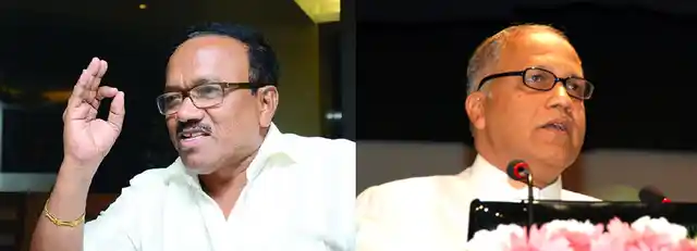 Goa Chief Minister Laxmikant Parsekar and Senior Congress Leader Digambar Kamat. (Photo courtesy: <a href="http://www.clipper28.com/en/life-style/date/2016/2/29">clipper28.com</a>)