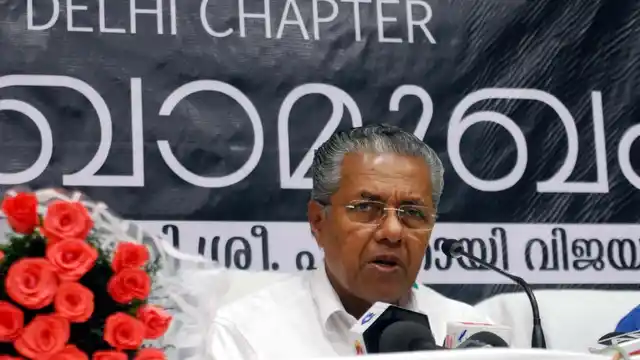 Kerala Chief Minister Pinarayi Vijayan addresses a press conference, New Delhi, 18 June, 2016. (Photo: IANS)