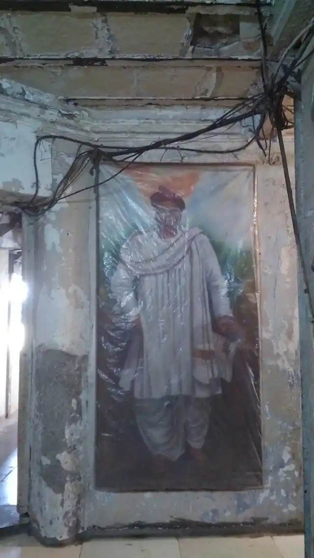 An old portrait of Lokmanya Tilak at Sardar Gruh in Mumbai. 