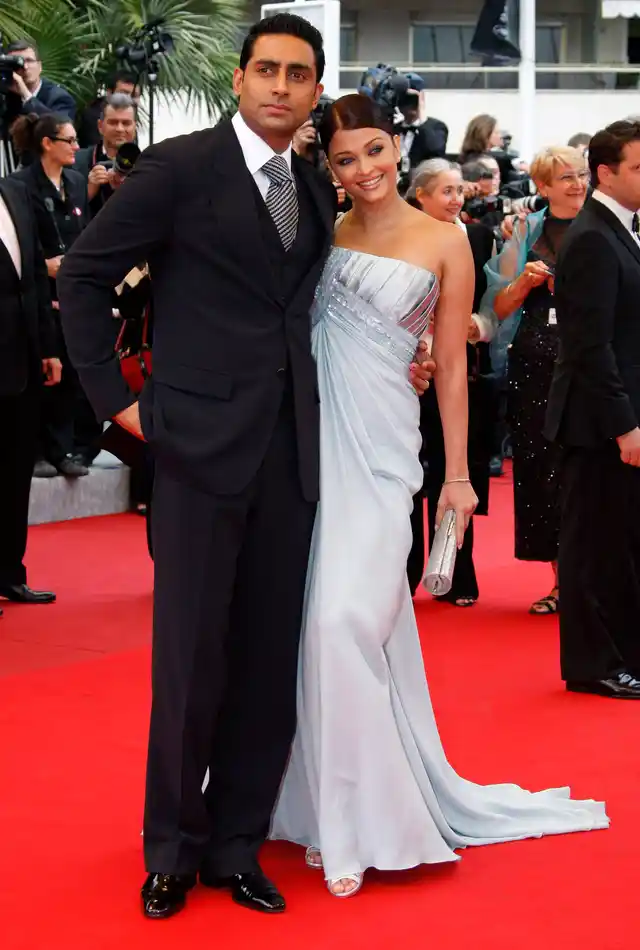 Abhishek and Aishwarya on the Cannes red carpet. (Photo: Reuters)