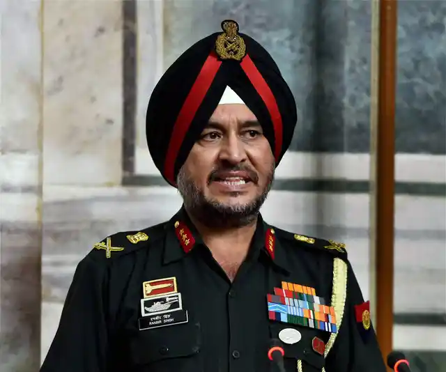 DGMO Lt General Ranbir Singh at the press conference. (Photo: PTI)