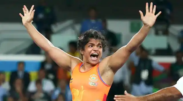 Sakshi Malik after winning the match for Bronze at Rio Olympics. (Photo Courtesy: Reuters)