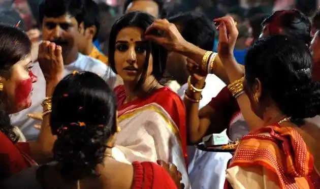 Durga puja plays an important role in the climax of Vidya Balan’s <i>Kahaani</i>. 