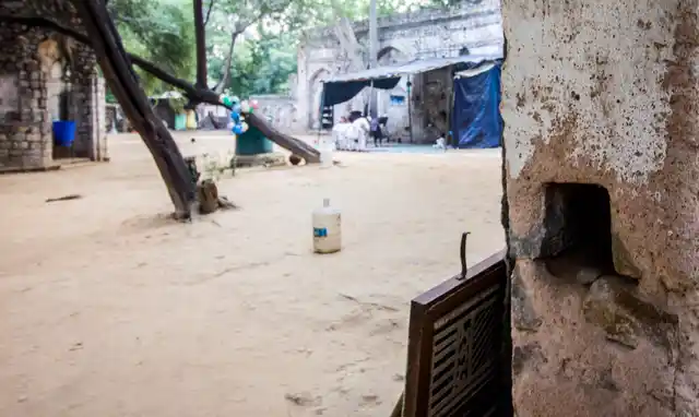 A sneak-peak of the kids praying. (Photo: Abhilash Mallick/<b>The Quint)</b>