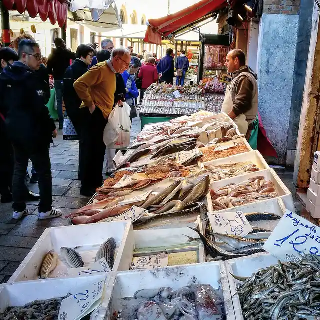 I made time to visit Rialto (mentioned in the Merchant of Venice), once a hub for traders and moneylenders and now a bustling fresh food market. (Photo Courtesy: Ashwin Rajagopalan)