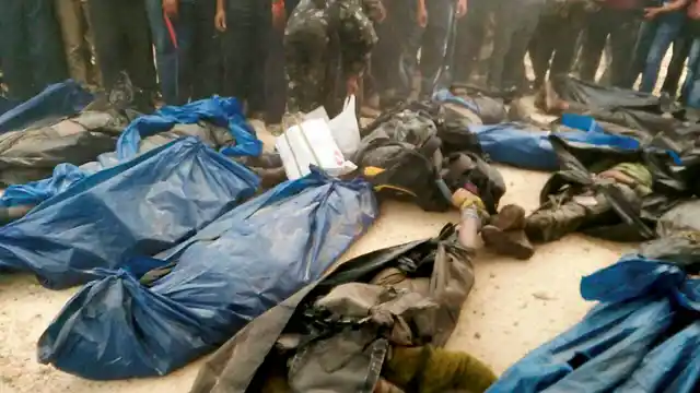 Bodies of Maoists killed in a joint opearation by Odisha and Andhra police at a forest in Malkangiri on 24 October. (Photo: PTI)