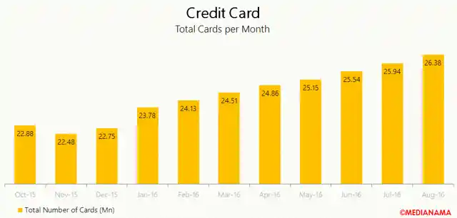 Per Month Credit Card transactions.