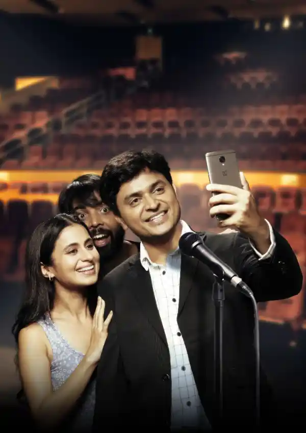 (From left) Rasika Dugal, Abhishek Banerjee and Vipul Goyal in a still from<i> Humorously Yours</i>. (Photo courtesy: TVF)