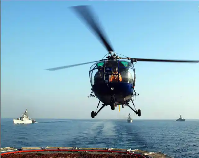 Chetak and Cheetah rollout at HAL is down to a trickle since hardly any new orders are forthcoming from the three services. (Photo Courtesy: <a href="https://www.indiannavy.nic.in/sites/default/files/photo_gallery/Chetak.thumbnail_0.jpg">Indian Navy</a>)