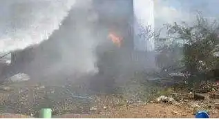 Stills from the site after the explosion. (Photo: ANI UP Screenshot)
