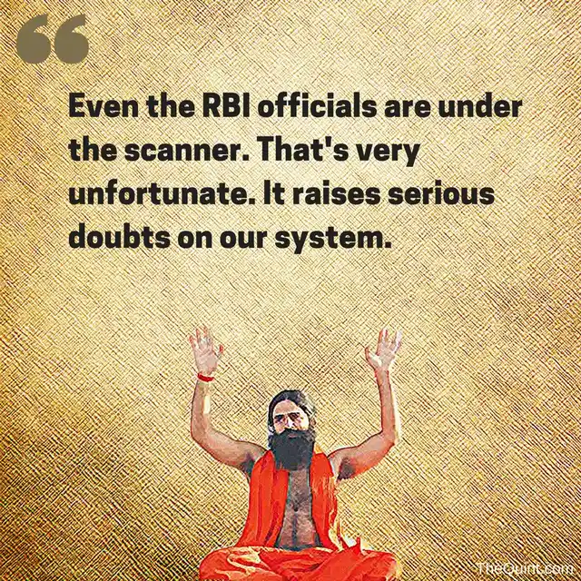 Ramdev criticises Modi’s demonetisation scheme. (Photo: Abhilash Mallick/<b>The Quint</b>)