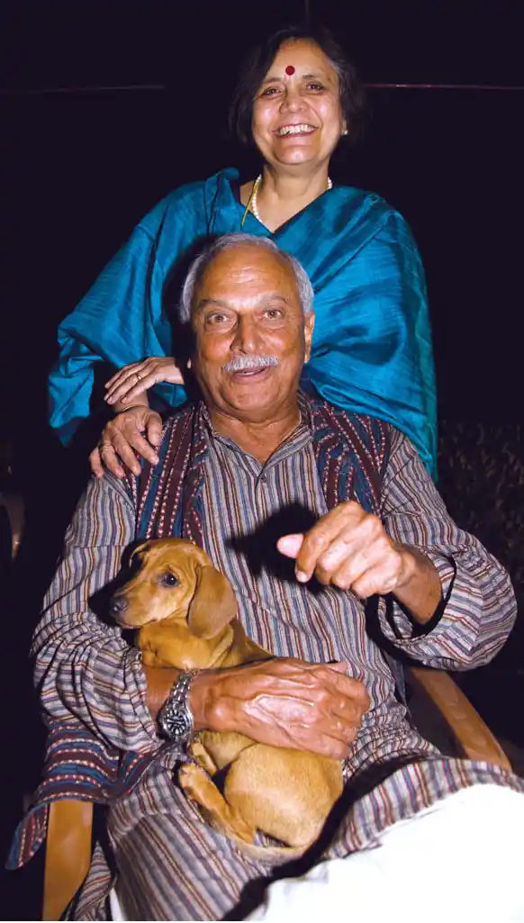 KC Cariappa with wife Meena.