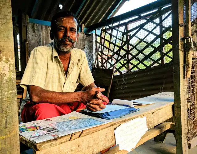 Rs 90 to buy. Rs 90 to sell. The price of transacting at the marketplace. Without his receipt, you cannot leave. 