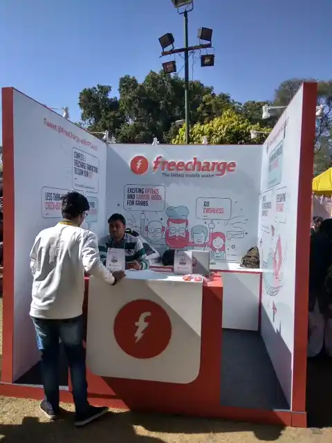 The Freecharge booth at JLF