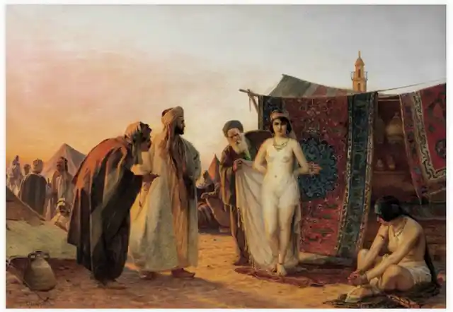Bugti and Murri tribe Afghan soldiers auctioning the women they carried away in war. (Source: <a href="https://www.sikhnet.com/news/when-sikhs-rescued-maratha-women">Sikhnet</a>)