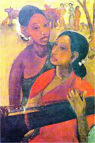 ‘Veena Players’ by Sher-Gil, part of Lahore Museum permanent collection. 
