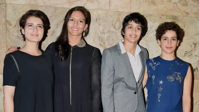Fatima Sana Shaikh, Geeta Phogat, Babita Kumari and Sanya Malhotra. (Photo: Yogen Shah)