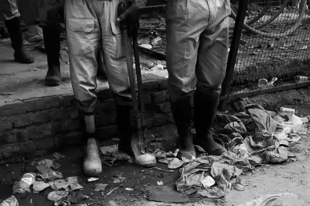 Firemen standing with their equipment. (Photo courtesy: Sameer Khan) 