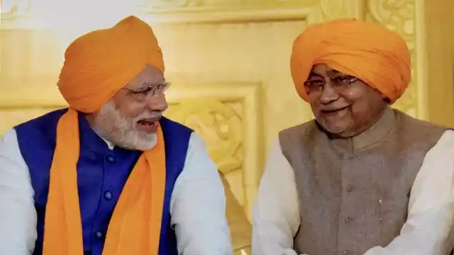 File photo of PM Narendra Modi with Bihar CM Nitish Kumar. 