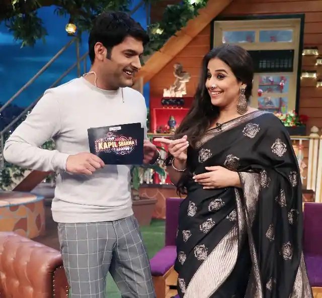 Kapil Sharma with Vidya Balan on his show. (Photo: Yogen Shah)