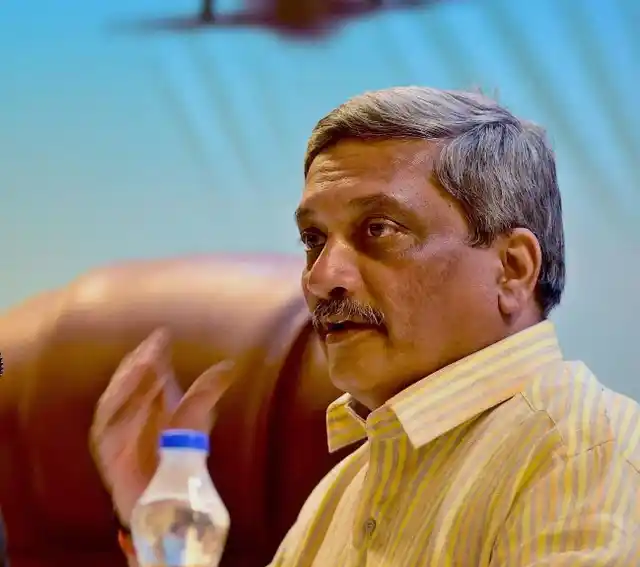 Former Defence Minister Manohar Parrikar at the AERO India Press Conference in Begaluru. (Photo: PTI)