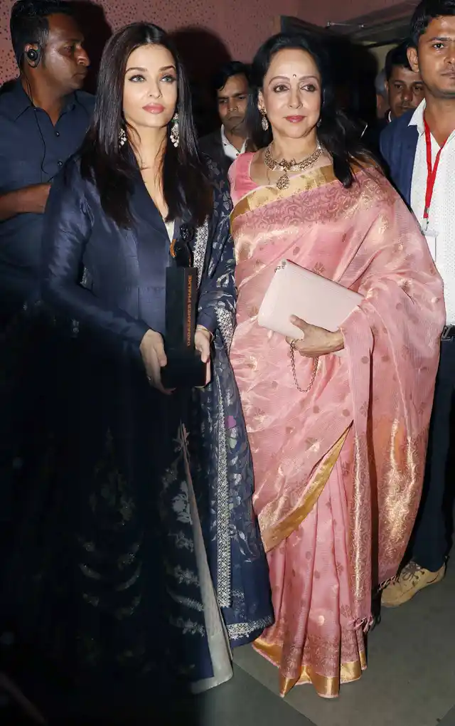 The dream girls: Aishwarya and Hema Malini. (Photo: Yogen Shah)