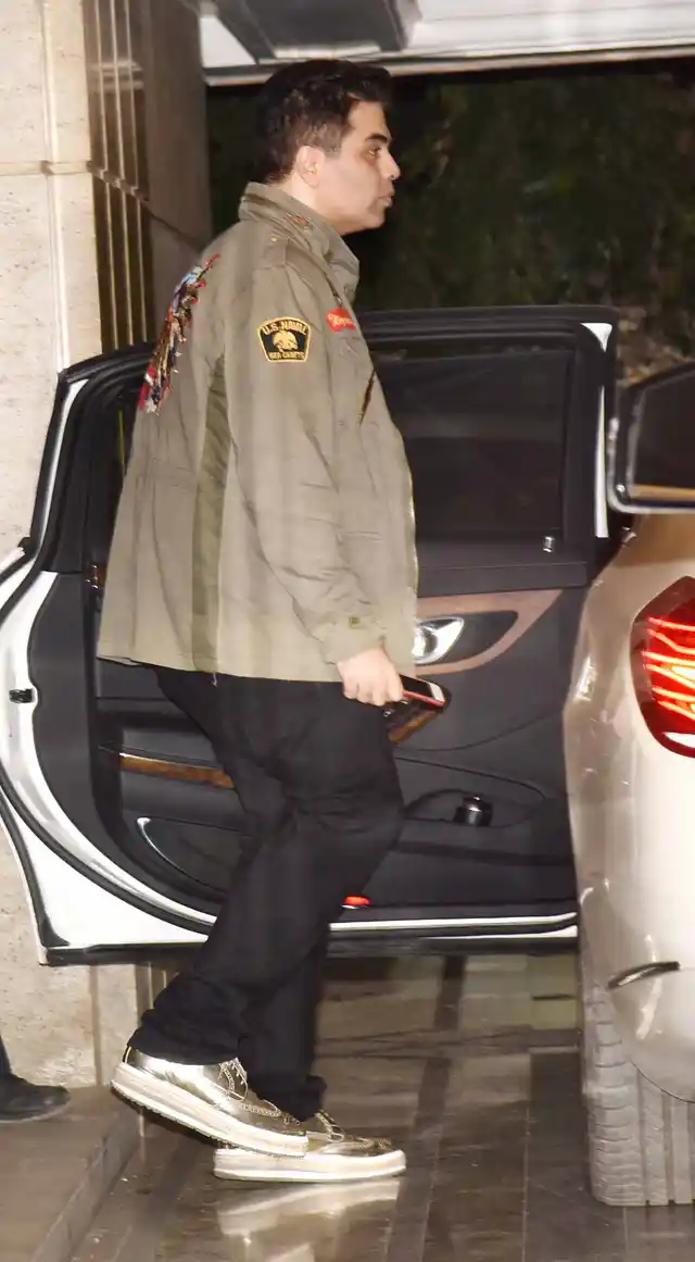 Karan Johar seen leaving the party. (Photo: Yogen Shah)