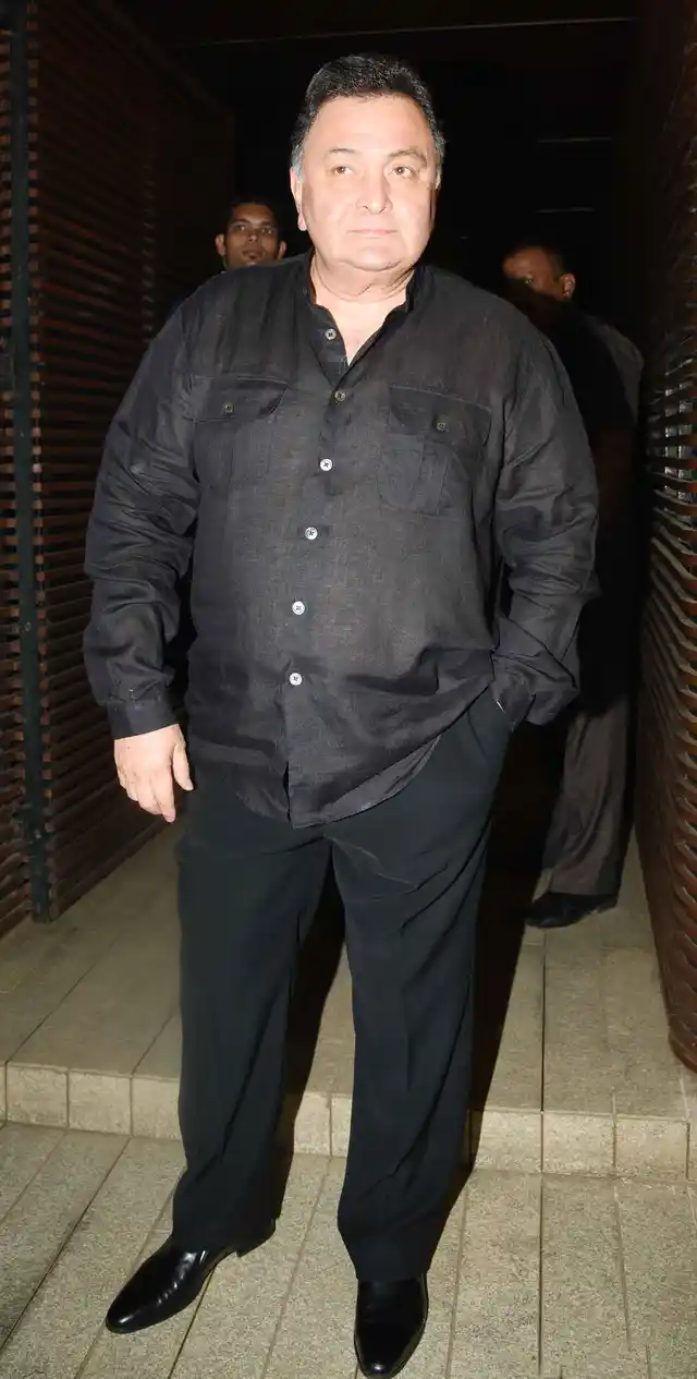 Rishi Kapoor looks dapper in black. (Photo: Yogen Shah)
