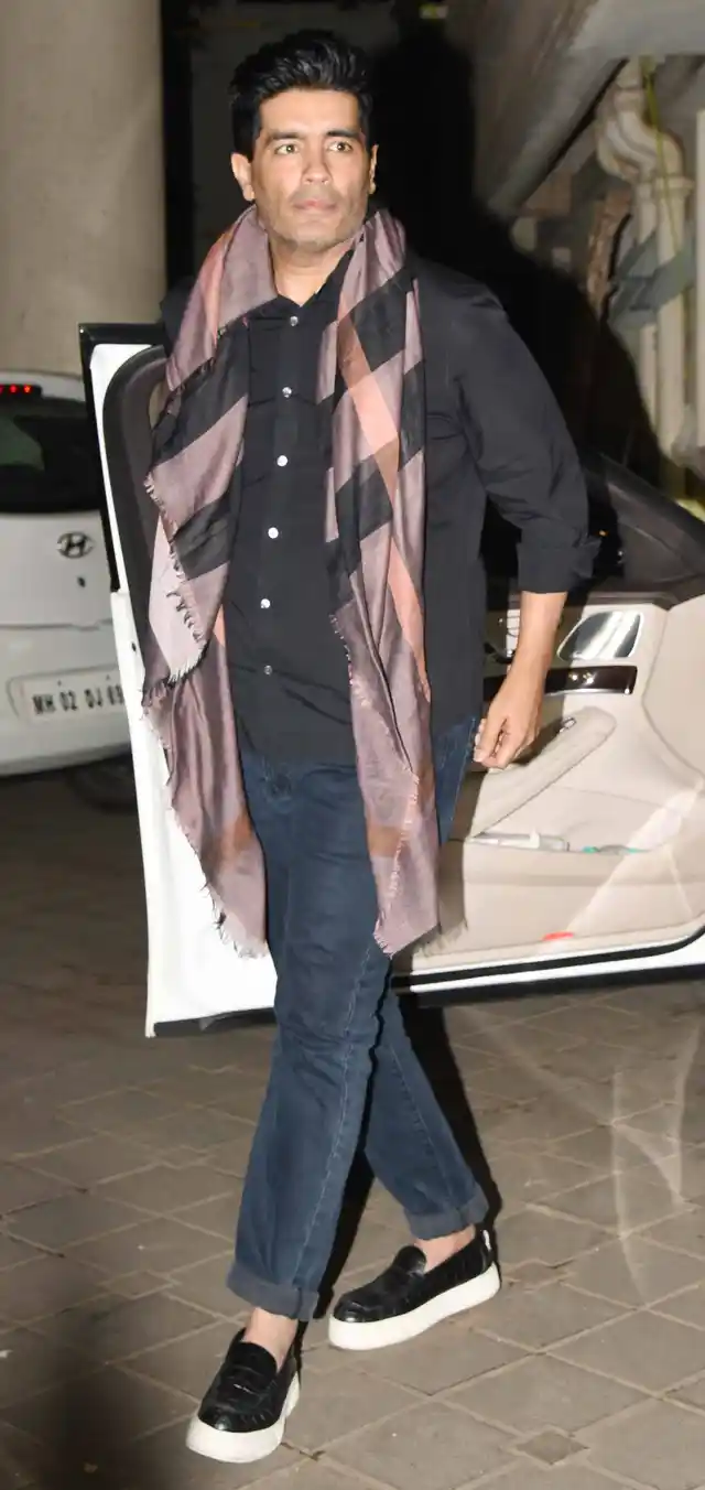 Manish Malhotra arriving for the party. (Photo: Yogen Shah)