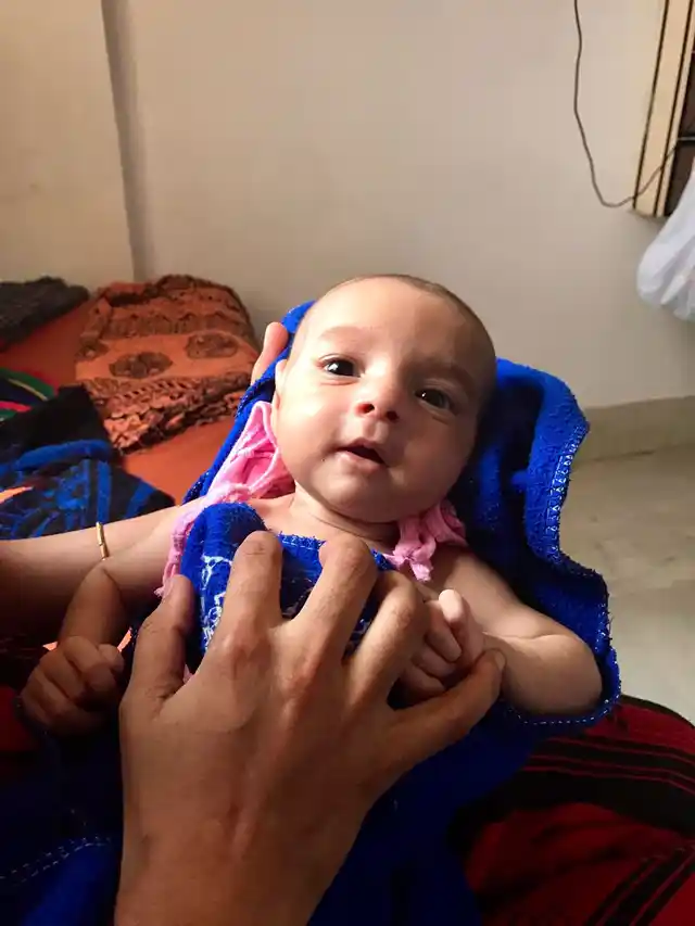 This baby boy, born to Yogita, came to Amrita Institute in an extremely critical condition. He was brought from Maharashtra, 1700 kms away, in a taxi. He was operated on for transposition of the great arteries. (Photo: <b>The Quint</b>)