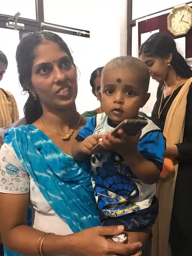 Rishik, one year old, was operated upon at 10 months. Parents are from Calicut; father is a mason. (Photo: <b>The Quint</b>)