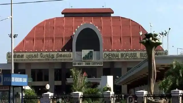Chennai mofussil bus terminus. 