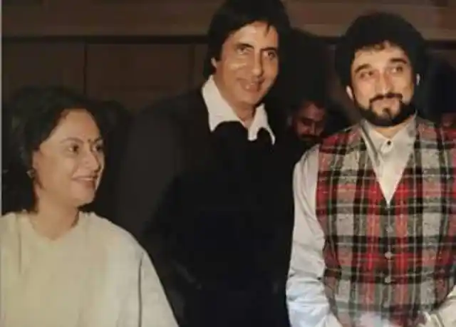 The music maestro Nadeem Saifi with Amitabh Bachchan and Jaya Bachchan (Photo: Twitter/ KingSanu1)