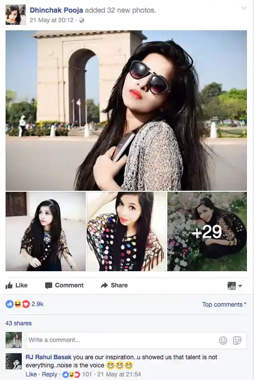(Photo: Facebook/<a href="https://www.facebook.com/Dhinchakpooja/">Dhinchak Pooja</a>)