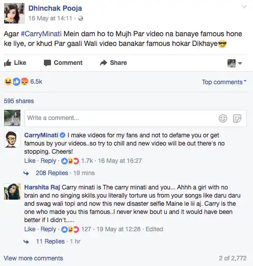 (Photo: Facebook/<a href="https://www.facebook.com/Dhinchakpooja/">Dhinchak Pooja</a>)
