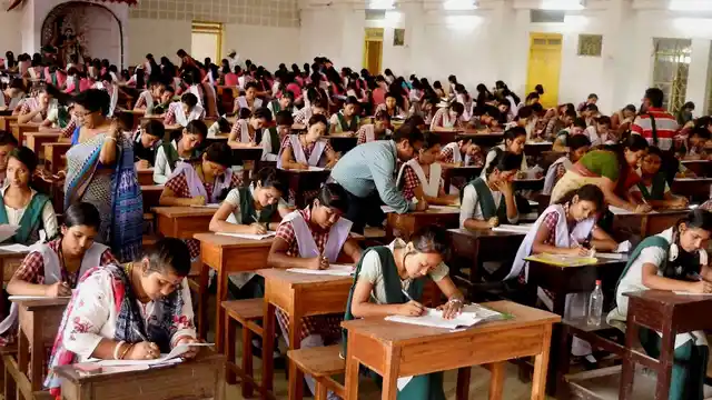 Students appearing for their board exams.