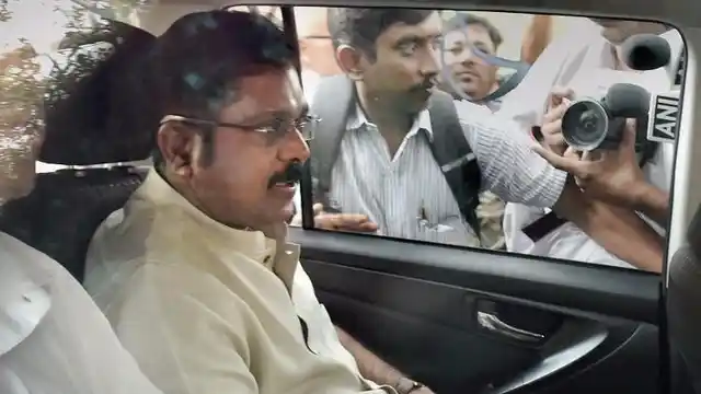 TTV Dhinakaran was arrested on 25 April 2017 by the Delhi police for allegedly trying to bribe an EC official. 