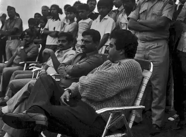 Producer Boney Kapoor on the <i>Mr India </i>set. (Photo courtesy: <i>Mr India</i> Team)