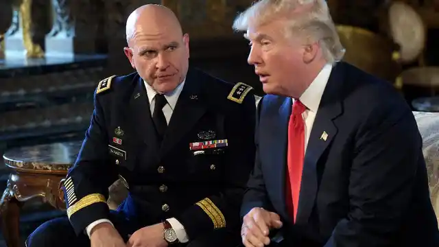 NSA Advisor HR McMaster (left) with US President Donald Trump (right) (Photo: AP)