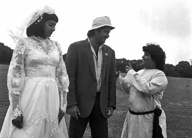 Sridevi and Anil Kapoor with the film’s choreographer, Saroj Khan. (Photo courtesy: <i>Mr India</i> Team)